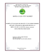 Nghiên cứu đa dạng di truyền và xác định marker liên kết tính kháng bệnh héo đỏ đầu lá trên cây dứa Cayenne Ananas comosus bằng phương pháp RAPD