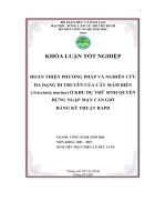 Hoàn thiện phương pháp và nghiên cứu sự đa dạng di truyền trên quần thể mắm biển ở khu dự trữ sinh quyển rừng ngập mặn cần giờ bằng kỹ thuật rapd