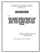 Các điều kiện thuận lợi để hình thành nên các bẫy chứa dầu khí của khu vực miền nam viêt nam