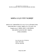 Khảo sát ảnh hưởng của chất điều hòa sinh trưởng lên cây dâu tây Fragaria vesca L trồng thủy canh trong nhà kính