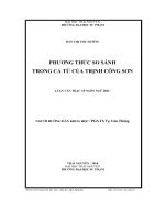 Phương thức so sánh trong ca từ của trịnh công sơn