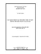 Các dạng nhân vật trí thức tiểu tư sản trong truyện ngắn của lỗ tấn