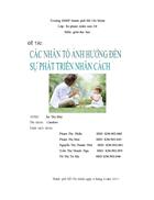 Yếu tố hoạt động cá nhân đối với sự hình thành và phát triển nhân cách