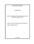 Sinh ca kiểm thử tham số hóa cho chương trình java