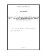 Nghiên cứu triển khai hệ thống giám sát quản trị mạng trên nền tảng hệ thống mã nguồn mở nagios