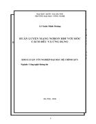 Huấn luyện mạng nơron rbf với mốc cách đều và ứng dụng