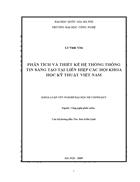 Phân tích và thiết kế hệ thống thông tin sáng tạo tại liên hiệp các hội khoa học kỹ thuật việt nam