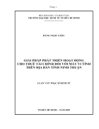 Giải pháp phát triển hoạt động cho thuê tài chính đối với máy tính trên địa bàn tỉnh Ninh Thuận