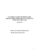 Vai trò của liên xô trong cuộc kháng chiến chống mỹ cứu nước của nhân dân việt nam 1954 1975