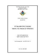 Từ địa phương nam bộ trong tác phẩm lê vĩnh hòa