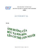 Ảnh hưởng của các tia bức xạ