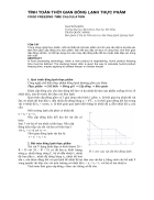 NCKH Tính toán thời gian đông lạnh thực phẩm