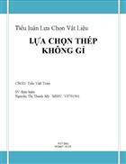 Lựa chọn thép không gỉ