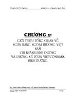 Các nghiệp vụ kế toán trong phòng kế toán doanh nghiệp tại vietcombank bình dương