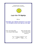 Tìm hiểu qui trình cổ phần hóa doanh nghiệp nhà nước tại công ty cổ phần xáng xây dựng cần thơ