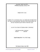 Nghiên cứu cơ sở khoa học xác định một số biện pháp kỹ thuật lâm sinh phục hồi rừng thứ sinh nghèo tại huyện Chợ Đồn Bạch Thông tỉnh Bắc Kạn
