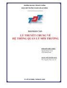 Lý thuyết chung về hệ thống quản lý môi trường