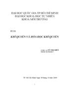 Khí quyển và hóa học khí quyển