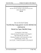 Tìm hiểu thực trạng quản lý và xử lý chất thải rắn sinh hoạt tại Huyện Lục Ngạn Tỉnh Bắc Giang