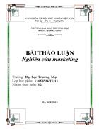 Những nội dung cơ bản của 1 bản báo cáo nghiên cứu marketing