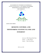 Remote control and monitoring system via sms and internet