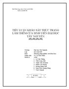 Điều tra khảo sát thực trạng làm thêm của sinh viên đại học Tây Nguyên