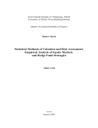 Statistical methods of valuation and risk assessment empirical analysis of equity markets and hedge fund strategies