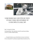 Bài cảm nhận sau chuyến đi thực tế thăm bảo tàng Hồ Chí Minh