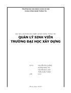 Trường đại học bách khoa hà nội Phân tích thiết kế hệ thống thông tin quản lý sinh viên trường đại học xây dựng