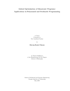 TIEN SY Global Optimization of Monotonic Programs Applications in Polynomial and Stochastic Programming Myun Seok Cheon