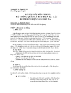 Bài tập lớn Hệ thống quản lý bưu điện tại các điểm bưu điện văn hoá xã