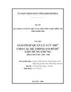 Giải pháp quản lý lưu trữ cho các hệ thống cơ sở dữ liệu dùng chung