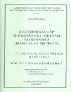 Luận án tiến sỹ lịch sử Quá trình xác lập chủ quyền của Việt Nam tại quần đảo Hoàng Sa và Trường Sa