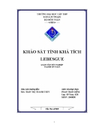 Khảo sát tính khả tích lebesgue