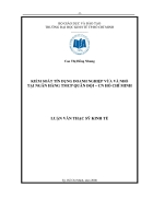 Kie m soa t ti n du ng doanh nghiep vu a va nho ta i ngan ha ng Thuong Mai co Phan Quan do i tai chi nhanh Thanh Pho Ho Chi Minh