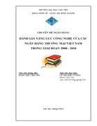 Đánh giá năng lực công nghệ của các ngân hàng thương mại Việt Nam trong giai đoạn 2008 2010