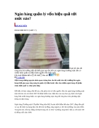 Ngân hàng quản lý vốn hiệu quả tới mức nào