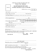 Đơn xin xét tuyển luật sư