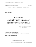 Các kỹ thuật khảo sát bệnh lý động mạch não