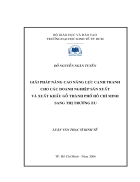 Giải pháp nâng cao năng lực cạnh tranh cho các DN sản xuất và xuất khẩu gỗ TP HCM sang thị trường EU