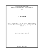 Nâng cao khả năng cạnh tranh của cụm cảng hàng không miền nam trong giai đoạn hội nhập kinh tế quốc tế