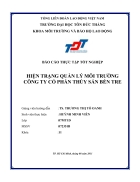 Báo cáo thực tập Quản lý môi trường công ty Thủy sản