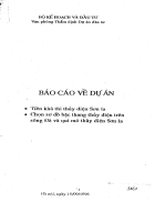 Báo cáo về dự án tiền khả thi Thủy điện Sơn La