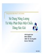 Su dung nang luong tu may phat dien mot chieu dung suc gio 01 2008 DHBK TP HCM