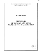 Hướng dẫn sử dụng và vận hàng máy điện một chiều công suất đến 200kW