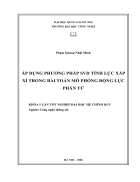 Áp dụng phương pháp SVD tính lực xấp xỉ trong bài toán mô phỏng động lực phân tử