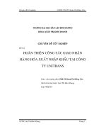 Hoàn thiện công tác giao nhận tại Công ty Unitrans