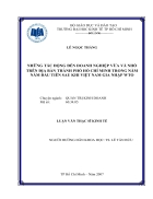 Những tác động đến doanh nghiệp vừa và nhỏ trên địa bàn thành phố Hồ Chí Minh trong 5 năm đầu tiên sau khi Việt Nam gia nhập WTO