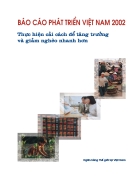 Báo cáo phát triển việt nam 2002 thực hiên cải cách để tăng trưởng và giảm nghèo nhanh hơn