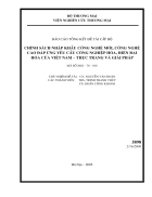 Chính sách nhập khẩu công nghệ mới công nghệ cao đáp ứng yêu cầu công nghiệp hóa hiện đại hóa của việt nam thực trạng và giải pháp